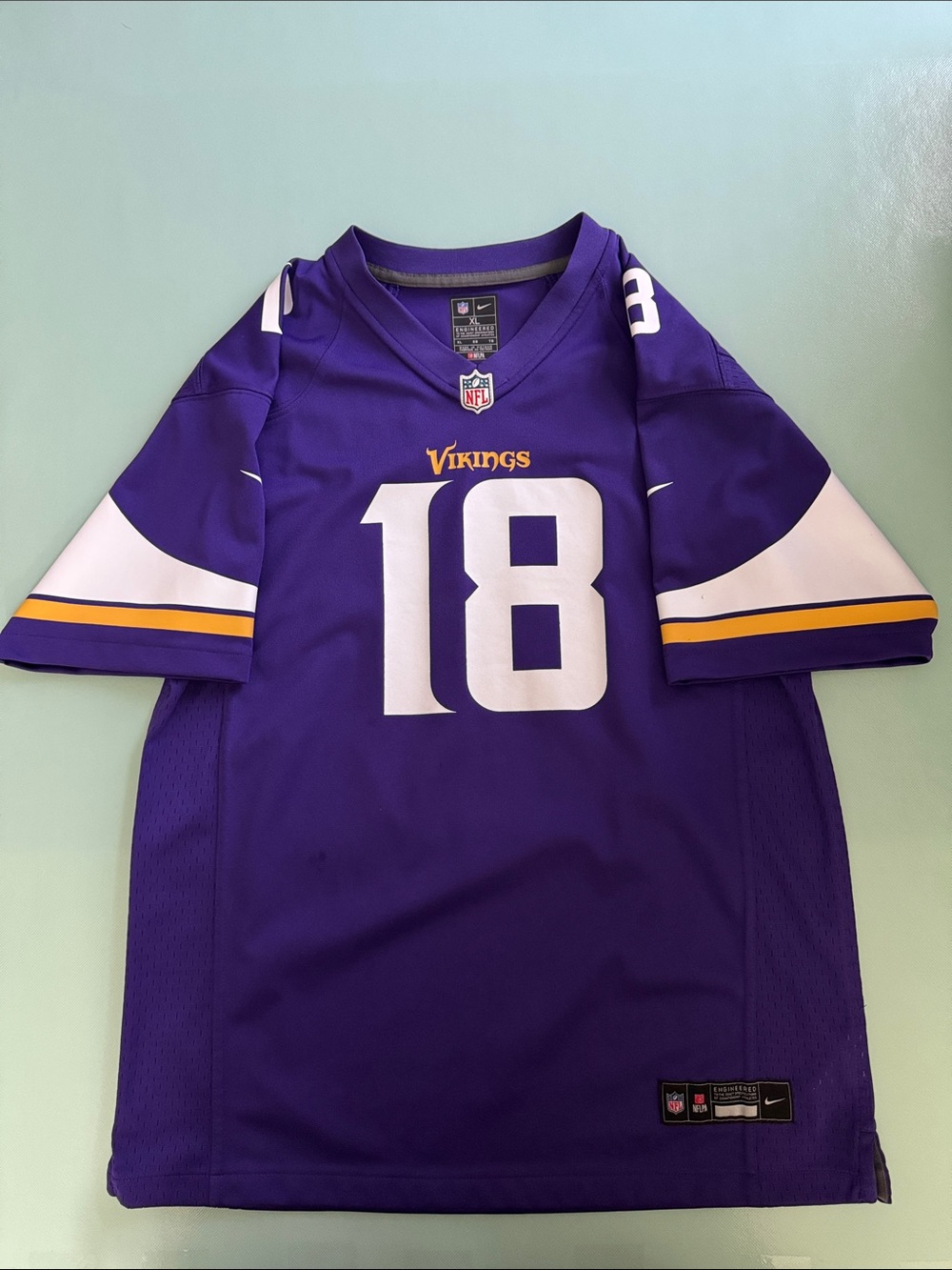NFL Nike Justin Jefferson Minnesota Vikings Purple #18 Jersey Size XL